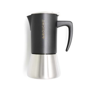 GROSCHE – Cafetière Espresso 6 tasses – Acier Noir –  INDUCTION